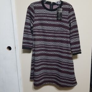 Papillon Sweater DRESS Small Striped Stretchy Office
